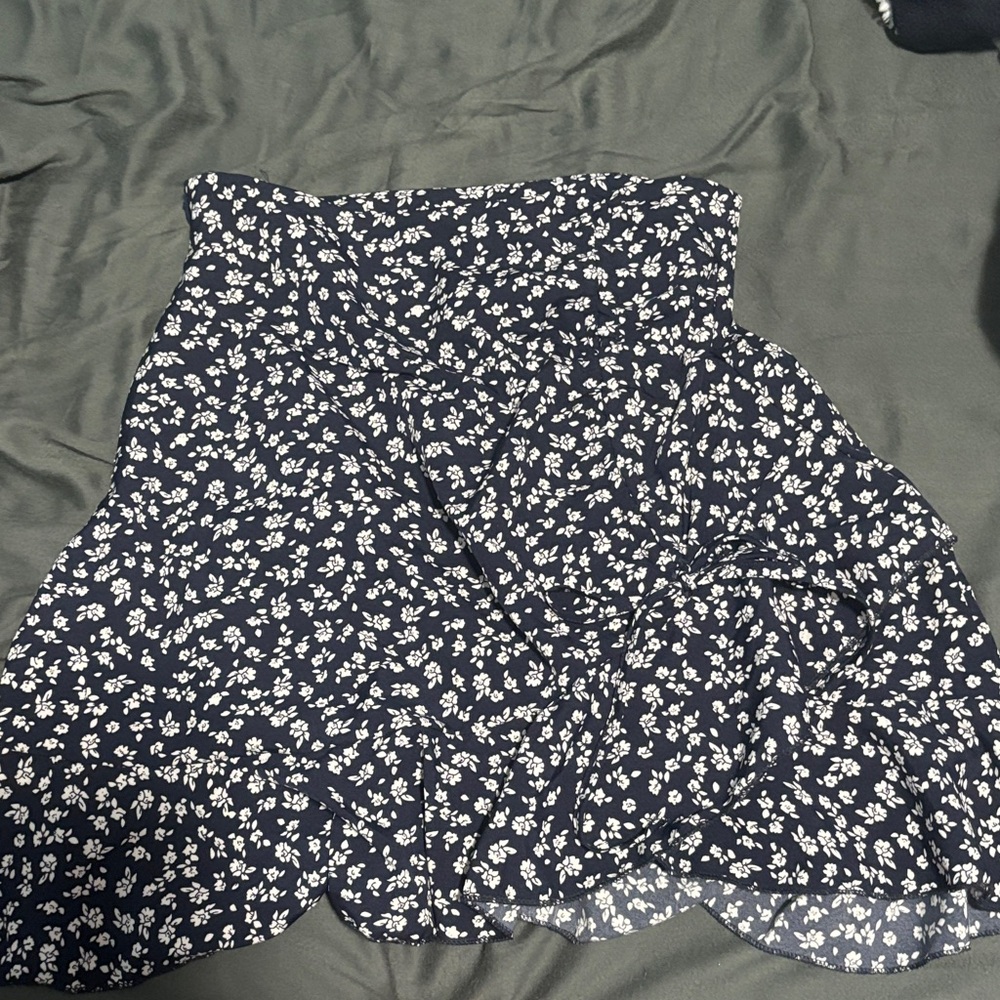 Floral Black and White Women's Skirt